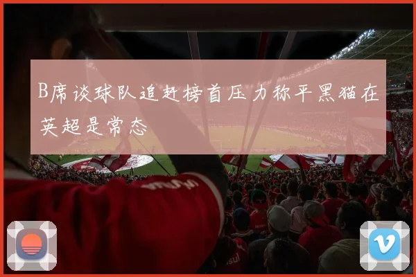 B席谈球队追赶榜首压力称平黑猫在英超是常态
